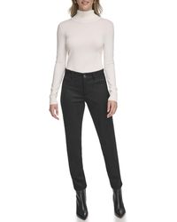 Calvin Klein - Pull On Suede Front Slim Pant - Lyst