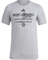 adidas - S San Diego Fc Pre-game Short Sleeve Soccer T-shirt,medium Grey Heather/mls-sdi-3pp,xx-large - Lyst