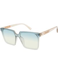 Tahari Th848 Oversized Translucent 100% Uv Protective Square Shield Sunglasses. Elegant Gifts For Her - Black