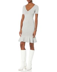 MILLY - Rent The Runway Pre-loved Shirred V-neck Dress - Lyst