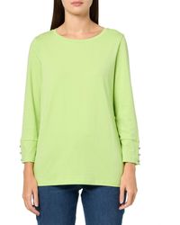 Kasper - Cotton Span Jersey 3q Sleeve Button Tee - Lyst