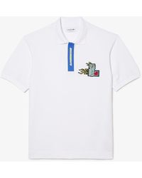 Lacoste - Holiday Contrast Placket And Crocodile Badge Polo - Lyst