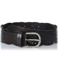 Lucky Brand - Tapered Perforated Leather Belt With Harness Buckle - Lyst