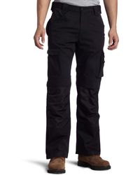 Caterpillar - Trademark Work Pants Built From Tough Canvas Fabric With Cargo Space - Lyst