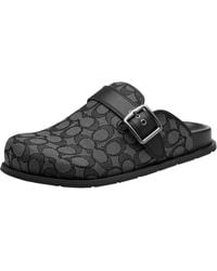 COACH - Buckle Clog In Signature Jacquard - Lyst