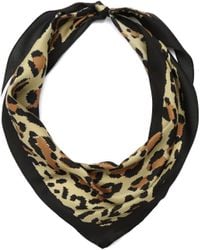 COACH - Leopard Printed Silk Elongated Triangle - Lyst