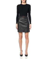 Shoshanna - Leather Knit Brayden Dress - Lyst