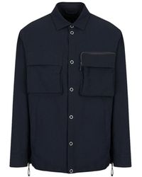 Emporio Armani - A | X Armani Exchange Nylon Seersucker Long Sleeve Boxy Fit Shirt - Lyst