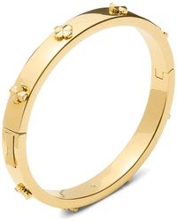 Kate Spade - S Spade Flower Hinge Bangle Gold One Size - Lyst