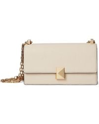 Kate Spade - Tribeca Colorblocked Pebbled Leather Mini Flap Chain Crossbody - Lyst