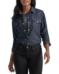 Lee Jeans - Legendary Slim Fit Western Snap Shirt - Lyst