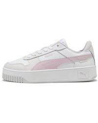 PUMA - Carina Street Sneaker White-rose Mauve-feather Gray - Lyst