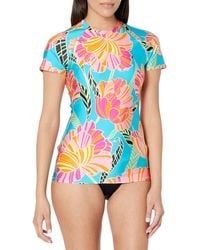 Trina Turk - Standard Poppy Short Sleeve Swim Tee-bathing Suit Cover Ups - Lyst