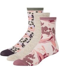 Ted Baker - 3 Pack Pattern Crew Dress Socks - Lyst