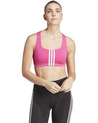 adidas - Powerimpact Training Medium Support Bra (Semi Lucid Fuchsia/) Bra - Lyst