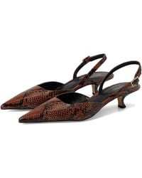 MICHAEL Michael Kors - Luna Kitten Sling Pump High Heels, Leather/Rubber - Lyst