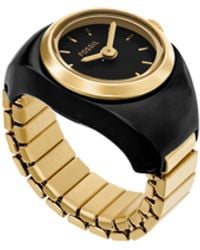 Fossil - Quartz Stainless Steel Two-hand Watch Ring - Lyst