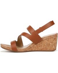Naturalizer - S Adria Strappy Wedge Sandals Toffee Brown Smooth 9.5 M - Lyst