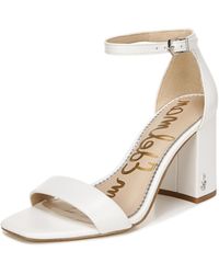 Sam Edelman - Womens Daniella Heeled Sandal Bright White 8.5 M - Lyst