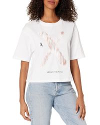 Emporio Armani - A | X Armani Exchange Secret Garden Print Cropped T-shirt - Lyst