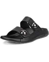 Ecco - Cozmo Two Band Button Slide Sandal - Lyst