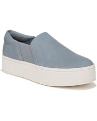 Vince - S Warren Platform Slip On Fashion Sneakers Lake Blue Leather 6.5 M - Lyst