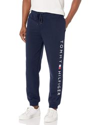 tommy hilfiger navy tracksuit bottoms
