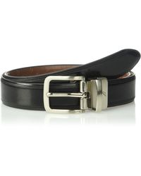 New Nautica Boys/' Leather Reversible Padded Belt with Feather Edge