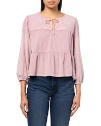 Lucky Brand - Tiered Babydoll Textured Top - Lyst