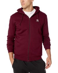 burgundy adidas zip up hoodie