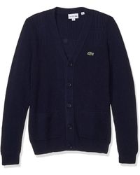 lacoste zip cardigan
