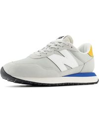 New Balance - 237 In Grey/white/yellow/blue Suede/mesh - Lyst