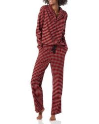 Amazon Essentials - Flannel Long-sleeve Button Front Shirt And Pant Pajama Set - Lyst