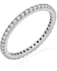 Amazon Essentials - Rhodium Plated Single Row Pave Stackable Eternity Ring Size 6 - Lyst