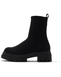 ALDO Weima Leather Ankle Boots in Black Lyst