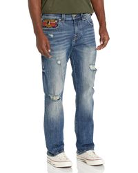 True Religion - Brand Jeans Ricky Straight Jean Southwestern Trim - Lyst
