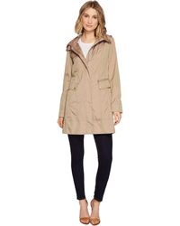 Cole Haan - Packable Hooded Rain Jacket With Bow - Lyst