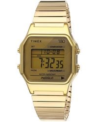 Timex - 34 Mm T80 Gold/gold/gold One Size - Lyst