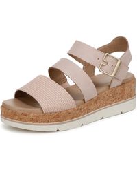 Dr. Scholls - S Once Twice Wedge Sandal Petal Pink Smooth 8 M - Lyst