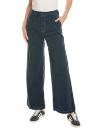 Monrow - Hb0684-cotton Twill Wide Leg Trousers - Lyst