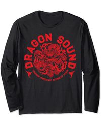 Perry Ellis Dragons Funny Sound-friends For Long Sleeve T-shirt - Black