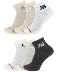 New Balance - Everyday Crew Socks-6 Pairs-cushioned Durable Reinforcement - Lyst