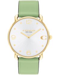COACH - 2h Quartz Watch With Genuine Leather - Water Resistant 3 Atm/30 Meters - Trendy Minimalist Design For Everyday Wear - Lyst