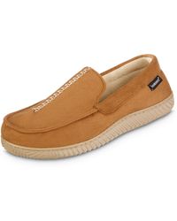 Isotoner - Liam Microsuede Moccasin Slipper With Memory Foam - Lyst