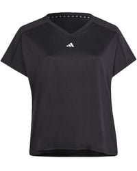 adidas - Plus Size Aeroready Train Essentials Minimal Branding V-neck T-shirt - Lyst