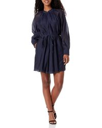 Rebecca Taylor - Long Sleeve Silk Cotton Dress - Lyst