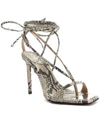 Schutz Synthetic Heyde Lace Up Cage Sandals in Pink - Lyst