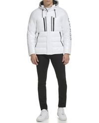 Guess - Mid-weight Puffer Jacket With Logo Sleeve - Lyst