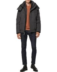 Andrew Marc - Short Quilted Inner Bib Attached Down Fill Phoenix Down Bomber Hybrid - Lyst