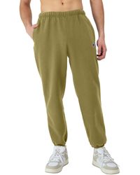 Champion - , Reverse Weave, Stadium Sweatpants With Pockets, Elastic Bottom, 30", Washed Outdoor Olive Green C Patch Logo - Lyst